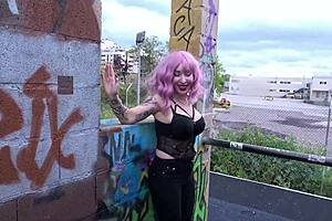 Curvy fat milf alira flashes huge tits and cums publicly outdoors!