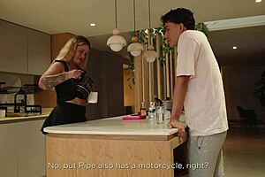 milf asks for semen glass beauty treatment then rides cock doggystyle