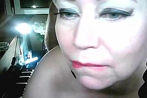 Hot Mature Slutwife Fingers Shaved Pussy and Spreads Plump Asshole on Balcony Cam