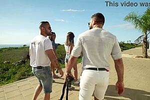 victoria joins libertine bus orgy pounding blonde brunette asses roadside?