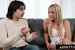 Lesbian milf Rachel Ramsey surrenders pussy to stepson's straight temptation