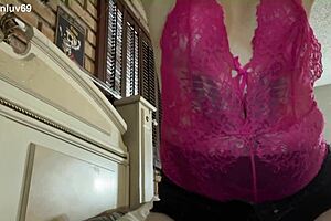 peek at my curvy stepmom's wet pussy fetish lingerie