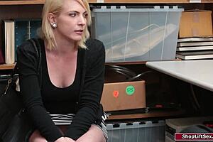 BLONDE CAUGHT POUNDED BY OFFICER HARD