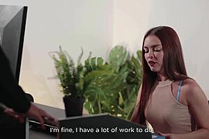 messenger pounds secretary slut in boss bed during his vacation