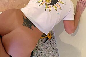 hardcore doggystyle fucking this tight big ass housewife slut wet pussy in bedroom trap house