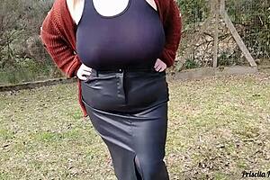 strolling with stepmom she loves public flashing tease