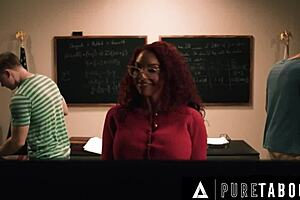 Pure Taboo Teacher Kiki Daire Spit-Roasted Anal Double Penetration by Students Outdoor!