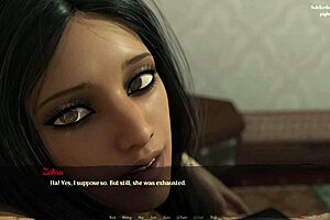 Kinky animated MILF in desert