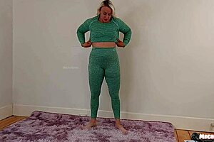 Yoga pants on a hot babe