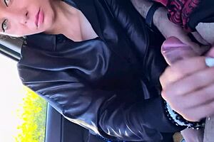 Blonde bombshell deepthroats big cock