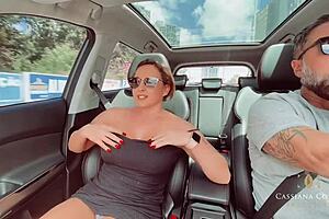 Blonde milf sucks in car until cumshot.