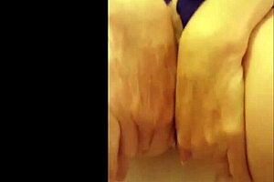 55 year old milf teasing her blonde pussy with pov touches