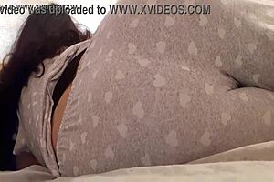 Latina teen sucks in heart pants